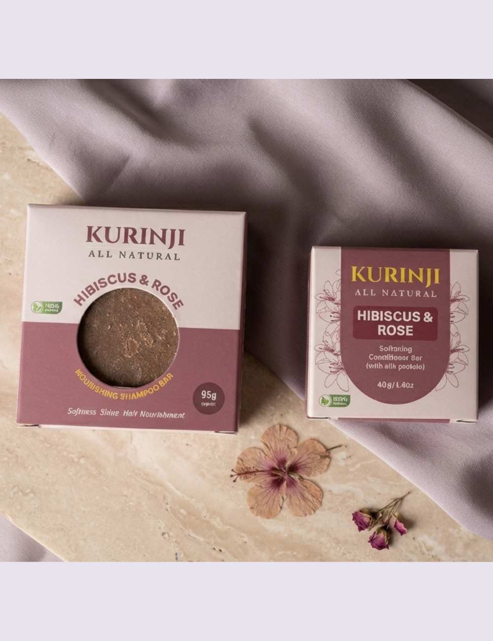 Hibiscus & Rose Nourishing Shampoo Bar | Natural Solid Shampoo for Soft, Shiny & Healthy Hair