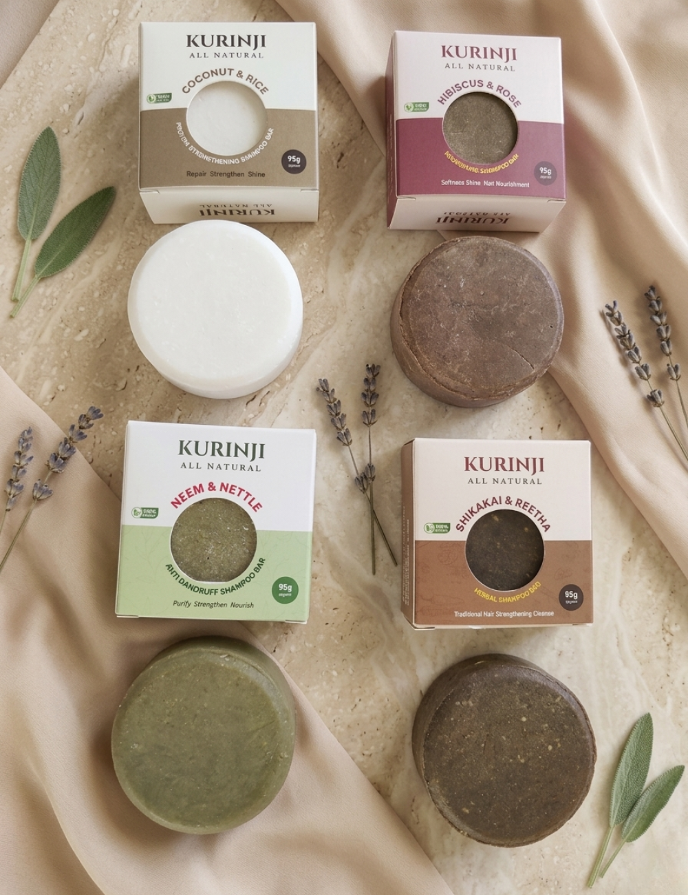Hibiscus & Rose Nourishing Shampoo Bar | Natural Solid Shampoo for Soft, Shiny & Healthy Hair