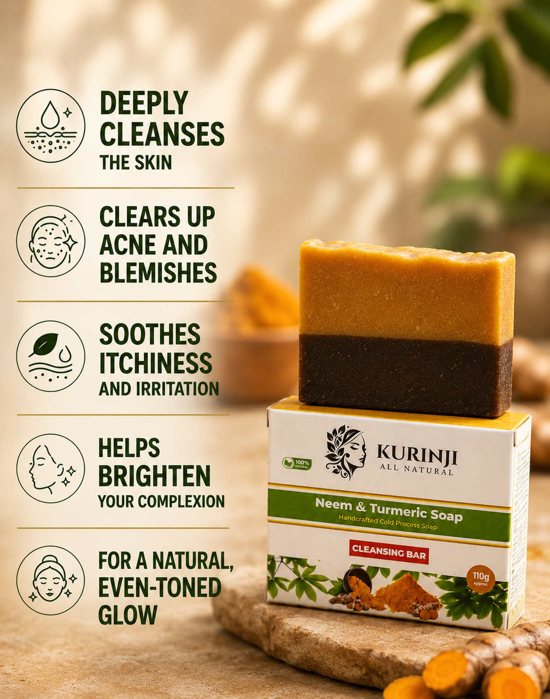 Neem & Turmeric – Purifying & Balancing Bar