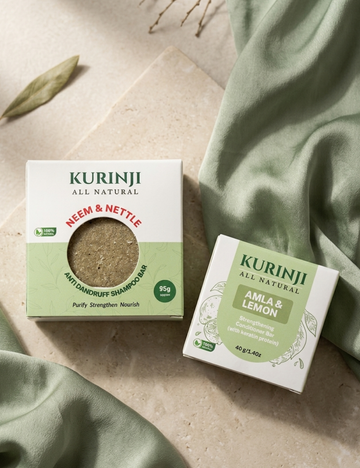 Anti-Dandruff Hair Care Combo  (Neem & Nettle Shampoo Bar + Amla & Lemon Conditioner Bar)
